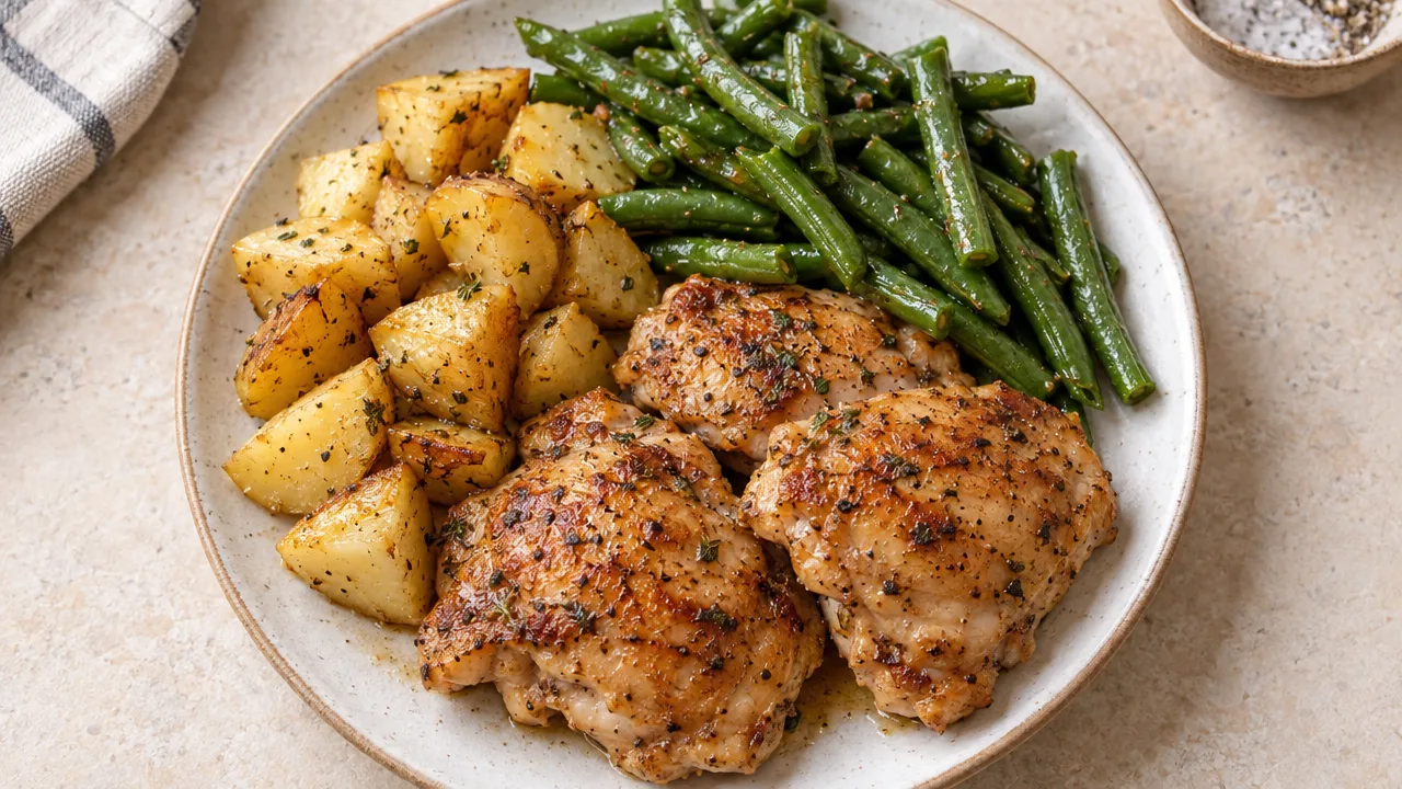 Baked Chicken with Green Beans and Potatoes
