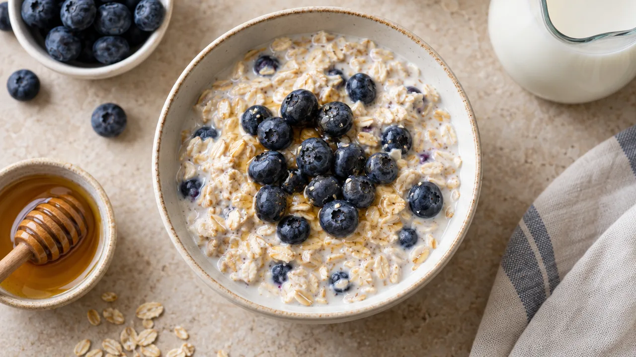 Overnight Oats with Blueberries